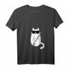 Lustiges Damen Katzen mit Sonnenbrille Klarinettistin T-Shirt – Perfektes Geschenk für Klarinettisten, Katzenliebhaber und Musikfans