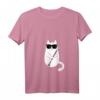 Lustiges Damen Katzen mit Sonnenbrille Klarinettistin T-Shirt – Perfektes Geschenk für Klarinettisten, Katzenliebhaber und Musikfans