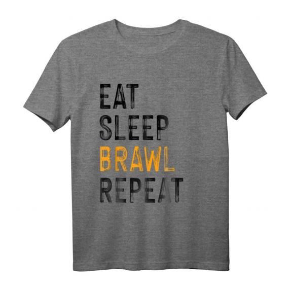 Eat, Sleep, Brawl, Repeat. Ver 7. T-Shirt – Lustiges Gaming T-Shirt für E-Sports Fans & Alltagstaugliches Gamer-Design