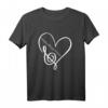 Love Notenschlüssel Querflöte T-Shirt – Lustiges Musiker-Design für Querflötenspieler, Lehrer & Orchestermitglieder