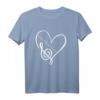 Love Notenschlüssel Querflöte T-Shirt – Lustiges Musiker-Design für Querflötenspieler, Lehrer & Orchestermitglieder