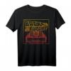 HapDuck DeLorean Gradient Line Art T-Shirt - Officially Licensed Jubiläumsdesign für Auto- und Nostalgiefans