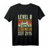 Kinder Level 8 Jahre Geburtstagsshirt für Jungen – Gamer Controller Motiv, perfekt für Gaming Party & Geburtstagsgeschenk 2015