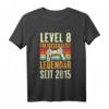 Kinder Level 8 Jahre Geburtstagsshirt für Jungen – Gamer Controller Motiv, perfekt für Gaming Party & Geburtstagsgeschenk 2015