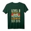 Kinder Level 8 Jahre Geburtstagsshirt für Jungen – Gamer Controller Motiv, perfekt für Gaming Party & Geburtstagsgeschenk 2015