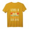 Kinder Level 8 Jahre Geburtstagsshirt für Jungen – Gamer Controller Motiv, perfekt für Gaming Party & Geburtstagsgeschenk 2015
