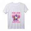 Einhorn Damen Shirt mit Spruch Pew Pew Madafakas – Lustiges Gaming T-Shirt für Gamerinnen und Einhornliebhaberinnen, ideales Geschenk zum Geburtstag