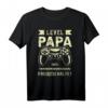 Herren Frischgebackener Papa Gaming Level Papa Game Controller T-Shirt – Lustiges Geschenk zur Geburt für junge Väter