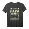 Herren Frischgebackener Papa Gaming Level Papa Game Controller T-Shirt – Lustiges Geschenk zur Geburt für junge Väter
