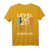 Gamer Zocker Level 26 T-Shirt - Lustiges Retro Vintage Geburtstagsgeschenk für Männer und Frauen zum 26. Geburtstag