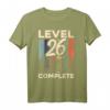Gamer Zocker Level 26 T-Shirt - Lustiges Retro Vintage Geburtstagsgeschenk für Männer und Frauen zum 26. Geburtstag