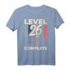 Gamer Zocker Level 26 T-Shirt - Lustiges Retro Vintage Geburtstagsgeschenk für Männer und Frauen zum 26. Geburtstag