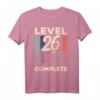 Gamer Zocker Level 26 T-Shirt - Lustiges Retro Vintage Geburtstagsgeschenk für Männer und Frauen zum 26. Geburtstag