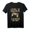 Level 12 Jahre Geburtstagsshirt für Junge Gamer - Legendär seit 2010, Gaming Controller Design, Perfekt für 12. Geburtstag & Zocker Party
