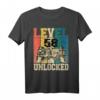 HapDuck Gaming Gamer Level 58 Unlocked T-Shirt - Perfektes Geschenk für Gamer und Videospiel-Enthusiasten