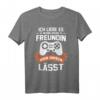 Ich liebe es Wenn Meine Freundin Mich Zocken Lässt T-Shirt - Lustiges Geschenk für Gamer zum Valentinstag & Geburtstag