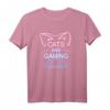 Gamer Zocker Cats And Gaming Katzen Und Games T-Shirt – Lustiges Geschenk für Videospieler, Nerds und Gaming Fans zu Geburtstag, Weihnachten & mehr