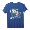 Level 30 Gamer Zocker T-Shirt - Lustiges Geburtstagsgeschenk für Männer und Frauen zum 30. Geburtstag im Retro Vintage Look