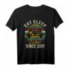 Eat Sleep Zocken Since 2007 Gamer T-Shirt – Geburtstagsgeschenk für Teenager Jungen und Mädchen, Klassisch geschnitten