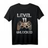 Level 11 Unlocked Jungen & Mädchen Gamer T-Shirt zum 11. Geburtstag - Perfekt für kleine Videospieler