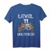 Level 11 Unlocked Jungen & Mädchen Gamer T-Shirt zum 11. Geburtstag - Perfekt für kleine Videospieler