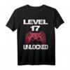 Gamer Level 17 Unlocked Geburtstag Jungen Teenager T-Shirt - Cooles Gaming Outfit für Teenager & Geburtstagsgeschenk