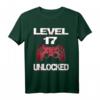 Gamer Level 17 Unlocked Geburtstag Jungen Teenager T-Shirt - Cooles Gaming Outfit für Teenager & Geburtstagsgeschenk