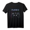 Player 1 & 2 Paar Gaming Partner T-Shirt - Lustiges Zocker Outfit für Valentinstag, Weihnachten & Geburtstag