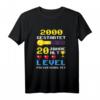 Herren 20. Geburtstag Lustiges Gamer T-Shirt - Level Freigeschaltet, Geburtstagsgeschenk für Zocker und Gamer, 2000 geboren