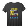 Herren 20. Geburtstag Lustiges Gamer T-Shirt - Level Freigeschaltet, Geburtstagsgeschenk für Zocker und Gamer, 2000 geboren