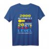 Herren 20. Geburtstag Lustiges Gamer T-Shirt - Level Freigeschaltet, Geburtstagsgeschenk für Zocker und Gamer, 2000 geboren
