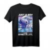 Just A Boy Who Games A Lotl - Axolotl Gaming T-Shirt für Gamer und Axolotl Fans