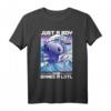 Just A Boy Who Games A Lotl - Axolotl Gaming T-Shirt für Gamer und Axolotl Fans