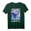 Just A Boy Who Games A Lotl - Axolotl Gaming T-Shirt für Gamer und Axolotl Fans