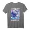 Just A Boy Who Games A Lotl - Axolotl Gaming T-Shirt für Gamer und Axolotl Fans