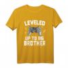 Leveled Up To Big Brother Gaming T-Shirt – Lustiges Familien Babyankündigungs-Shirt für Geschwister, Eltern & Großeltern