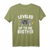 Leveled Up To Big Brother Gaming T-Shirt – Lustiges Familien Babyankündigungs-Shirt für Geschwister, Eltern & Großeltern