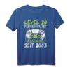 Level 20 Jahre Geburtstag Geschenk für Gamer 2003 - Lustiges T-Shirt & Party-Deko zum 20. Geburtstag für Männer und Damen