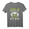 Level 20 Jahre Geburtstag Geschenk für Gamer 2003 - Lustiges T-Shirt & Party-Deko zum 20. Geburtstag für Männer und Damen