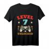 Kinder Level 7 Unlocked Game Controller T-Shirt - Perfektes Geburtstagsgeschenk für kleine Gamer, 7. Geburtstag, Gaming Party Kleidung