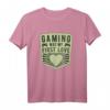 GAMING WAS MY FIRST LOVE - Lustiges Gaming T-Shirt Geschenk für Gamer zum Geburtstag, Weihnachten & Vatertag für Männer & Frauen