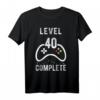 Geburtstags-Shirt für Männer zum 40. Level - Gamer Level 40 Complete T-Shirt