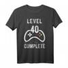 Geburtstags-Shirt für Männer zum 40. Level - Gamer Level 40 Complete T-Shirt