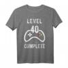 Geburtstags-Shirt für Männer zum 40. Level - Gamer Level 40 Complete T-Shirt