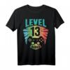 Gamer T-Shirt zum 13. Geburtstag – Level 13 unlocked! Lustiges Retro Vintage Zocker Geschenk für Jungen, Mädchen, Teenager & Party Überrschung