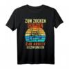 Herren Gaming T-Shirt mit Spruch – Zum Zocken geboren zur Arbeit gezwungen, perfekte Geschenkidee für Gamer, Nerds & Clankollegen