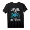 Level 13 Unlocked Official Teenager 13. Geburtstag Gamer T-Shirt – Cooler Gaming Geburtstagsgruß für Jungen und Mädchen