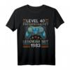 HapDuck Gamer Level 40 - Legendäres 1983 T-Shirt für Männer, Frauen & Kinder, Lustiges Gaming Geschenk & Partydekoration