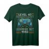 HapDuck Gamer Level 40 - Legendäres 1983 T-Shirt für Männer, Frauen & Kinder, Lustiges Gaming Geschenk & Partydekoration