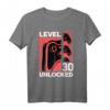 Level 30 Unlocked Gamer T-Shirt – Perfektes Geburtstagsgeschenk für 30-Jährige, Videospielverrückte & Zocker